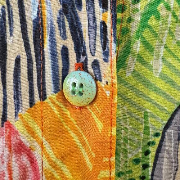 NWT Jams World Ka’u Women’s Short Sleeve Hawaiian Print Button Up Shirt Large - Picture 5 of 8